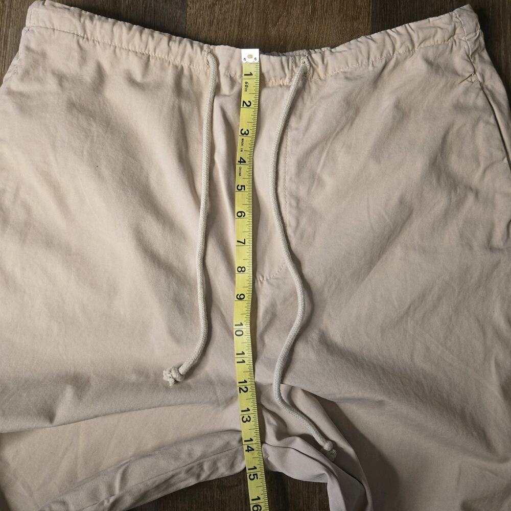 Free People Drawstring Parachute Ruched Shirred Hem Tan Khaki Pants Size Small - Picture 7 of 10